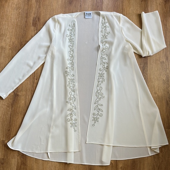 Vintage R&M Richards 2 Piece Beaded Dress & Duster Set - Picture 10 of 11